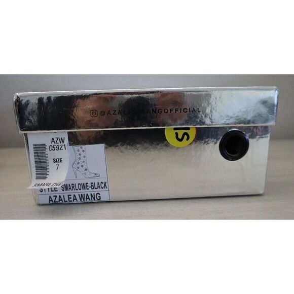 Azalea Wang Women's Sz 7 Black Marlowe Embellished Pointed Toe Bootie - Picture 13 of 13